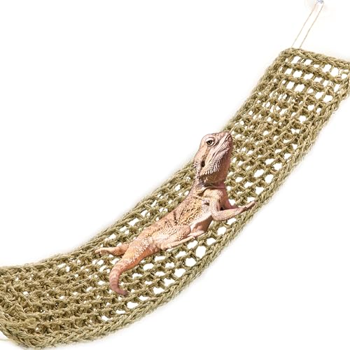 Bearded Dragon Hammock Reptile Lounger for Chameleon, Lizards, Geckos, Snakes, Lguana Reptiles, Tortoises Reptile & Amphibian Habitat Décor - color: Yellow 16"