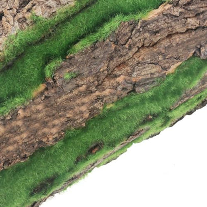 Simulation Tree Bark Wrap Artificial Moss Tree Bark Faux Tree Bark Sheets, Cork Terrarium Background Wall Decor and Artificial Moss for DIY Festival Home Party Wall Embellishment