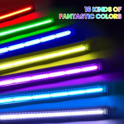 Submersible Bubble Aquarium Light：RGB Aquarium Light with Remote Control Oxygenator for Saltwater Coral Growth - 9 Inch Waterproof Fish Tank Light Designed for Aquarium Breeders - size: 9 inch Nanoscale Bubbles
