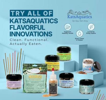 Calcium + Protein, for Strong Shells, Healthy Molts, 100% Natural, Does Not Dissolve in Water, Fast Sinking for Aquatic Shrimp, Snails, Plecos and More! Biologist Made in USA