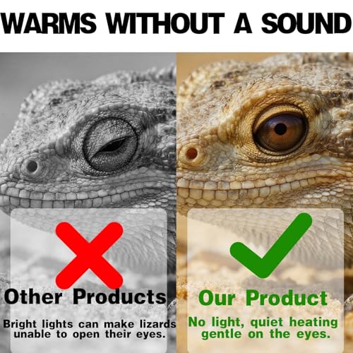 50W Reptile Heat Lamp(2-Pack) Ceramic Heat Emitter- Non-Light Emitting, 24/7 Safe Heating for Terrariums, Brooders & Incubators-Turtle Lizard Bearded Dragon Snake Small Pets E26 - size: 50 Watts