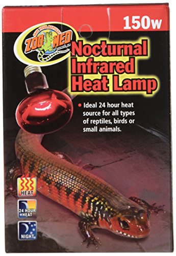 Zoo Med Nocturnal Infrared Heat Lamp 150 Watts (Pack of 2) - size: 1 Count (Pack of 2)