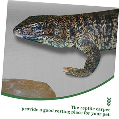BESPORTBLE Reptile Carpet Mat for Bearded Dragons Snakes Lizards Tortoises Soft Terrarium Liner Easy to Clean Suitable for Reptile Tanks and Habitats
