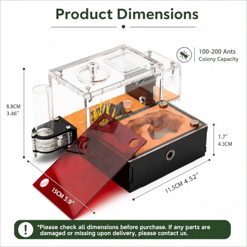 Terra Core Series S Ant Nest Starter Kit for Beginner Ant Keeping 5.9 x 4.52 x 3.54 in - size: Terra Core Series-S
