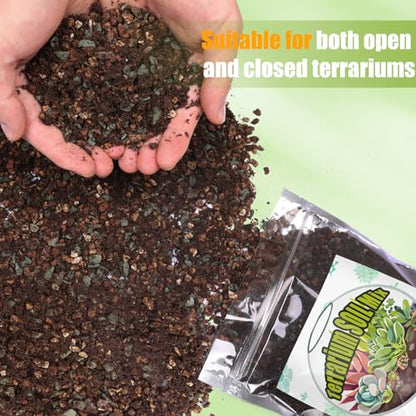 Doter Terrarium Potting Soil Mix 4qt, Custom Made for Terrariums, Perfect for Vibrant Miniature Gardens - size: 4qt