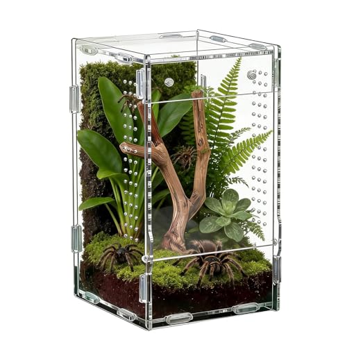 Chameleon Enclosure - Acrylic Tarantula Cage | Escape Proof Reptile Tank,for Observation Home Pet Store Bedroom Living Room Office