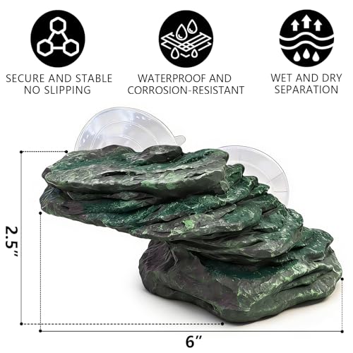 Turtle Basking Platform, Fish Tank Aquarium Tortoise Climbing Platform, 5.7x3.1x3.3 inch Float Resting Terrace for Frogs, Terrapins (5.7x3.1x3.3)