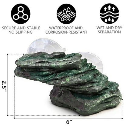 Turtle Basking Platform, Fish Tank Aquarium Tortoise Climbing Platform, 5.7x3.1x3.3 inch Float Resting Terrace for Frogs, Terrapins (5.7x3.1x3.3)