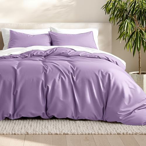 Bare Home Bedding Duvet Cover Extra Long Size - Premium 1800 Super Soft - Lightweight, Cooling Duvet Cover - Soft Breathable Bedding (Twin/Twin XL, Lavender) - color: 25 - Lavender (No Comforter), size: Twin/Twin XL