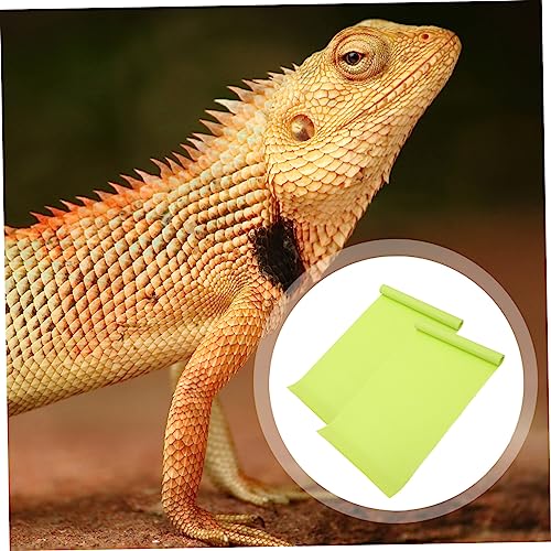 Toyvian 2pcs Reusable Reptile Carpet for Bearded and Animal Habitat Liner Terrarium Flooring - size: 150X30CM