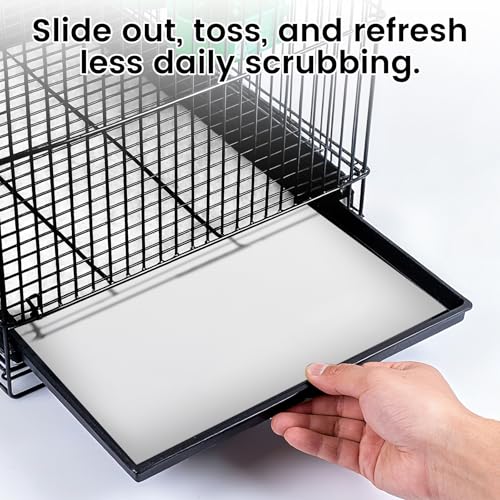 17.7x13.8in Bird Cage Liners - 100 Sheets Pre-Cut Disposable Cage Tray Liners, High Absorbent Non-Woven Pads for Parrots, Cockatiels and Small Animals - size: 17.7x13.8in-100P