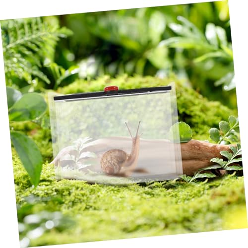 POPETPOP Clear Viewing Reptile Storage Box with Ventilated Acrylic Panel Feeding Habitat for Lizards Snakes Tarantulas and Other Reptiles