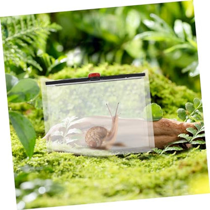 POPETPOP Clear Viewing Reptile Storage Box with Ventilated Acrylic Panel Feeding Habitat for Lizards Snakes Tarantulas and Other Reptiles