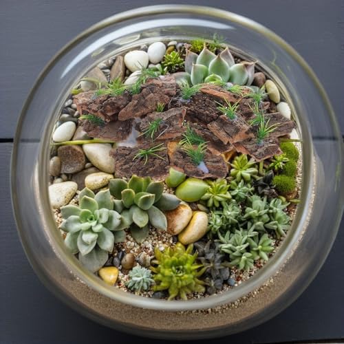 Alasum 20pcs Natural Cork Bark for Reptile Terrarium Tree Bark Decor for Reptile Tank Background for Lizards Snakes Turtles Easy Clean Terrarium Scenery