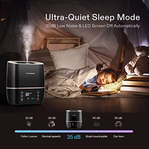 VIVOSUN 2-in-1 Warm and Cool Mist Humidifier, 5L Indoor Ultrasonic Air Humidifier with Essential Oil Tray for Bedrooms, Plants, Offices and Babies - style: 5L 2-in-1 Cool & Warm Mist Humidifier