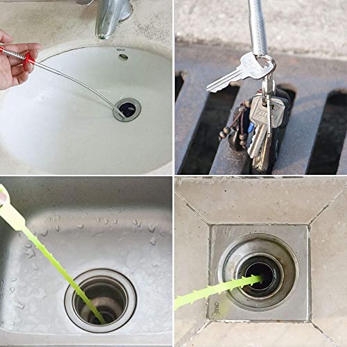 DR.PEN Flexible Grabber Claw Pick Up Reacher Tool (Drain Clog Remove Tool), With 4 Claws Bendable Hose Pickup Reaching Assist Tool for Litter Pick, Home and Kitchen Sink, Drains, Toilet (35.4 inch) - style: 35.4inch