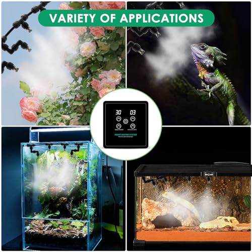 MECESOR Automatic Reptile Mister Humidifier with Timer,Programmable Terrarium Reptile Mister System for Chameleons, Snakes,Frogs,Turtles & Lizards - Smart Spray Control