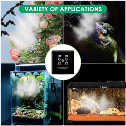 MECESOR Automatic Reptile Mister Humidifier with Timer,Programmable Terrarium Reptile Mister System for Chameleons, Snakes,Frogs,Turtles & Lizards - Smart Spray Control