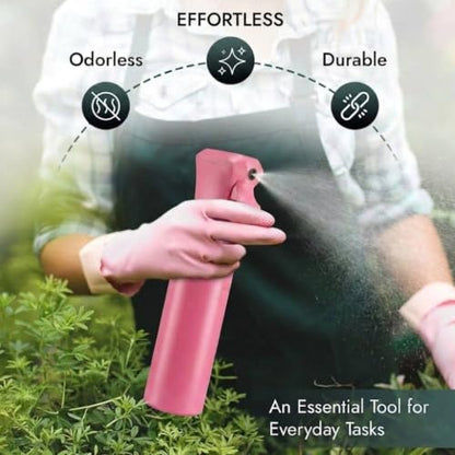 VIGOR PATH Continuous Spray Bottle for Hair – Fine Mist Mister for Hairstyling, Cleaning, Plants, Pets, Barbers, Salons, and Essential Oil Applications (300ml/10 oz) Pink - color: Pink - 10oz