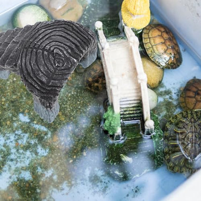 VANZACK Turtles Basking Platform Resin Bearded Dragons Climbing Step Turtles Rock Resting Dock Reptile Habitat Rock Decor for Frogs Lizards Geckos etc