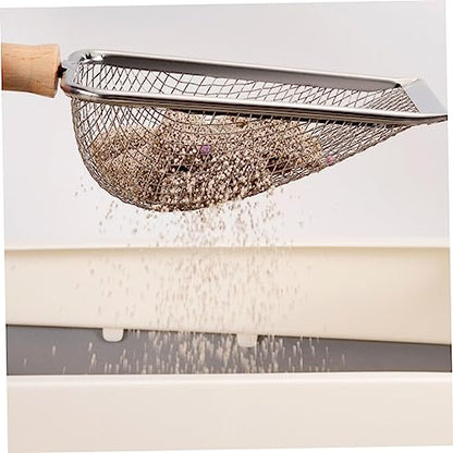 COLLBATH Reptile Litter Scoop Handle Shovel for Easy Cleaning of Reptile Litter Fine Mesh Design for Efficient Waste Removal
