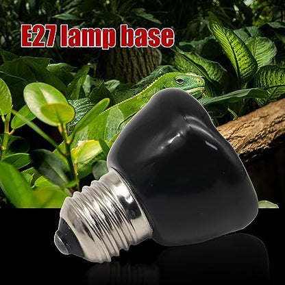 Mini Reptile Heat Lamp, 25w Infrared Ceramic Heat Emitter, No Light Emitting Reptile Heat Bulbs,Ceramic Heat Lamp for Amphibian, Chicken Coop,Cat, Turtle, Snake,Terrarium (2, 25 W) - size: 25 W