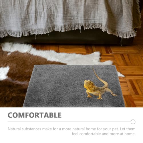 POPETPOP 3pcs Reptile Carpet Mat Polyester Substrate Liner for Bearded Dragon Leopard Gecko Snake Lizard Tortoise Lightweight Washable for Reptile Tanks and Habitats