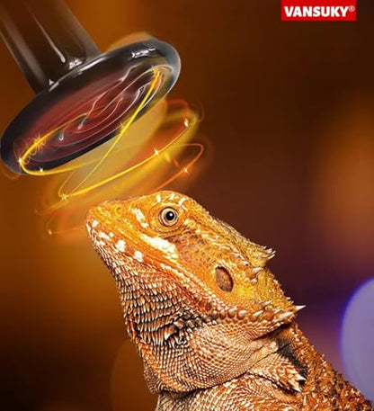 150W Ceramic Heat Emitter for Reptiles, Amphibians, Dogs & Cats – No Light Infrared Heat Lamp for Terrariums, Vivariums, and Pet Habitats – E26 Base, AC110–120V