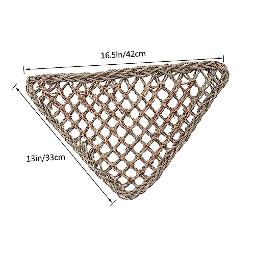 COLLBATH 2pcs Triangle Lizard Hammock Bed Grass Bed for Reptiles Accessories Basking Platform