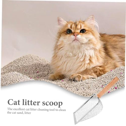 Hemoton Cat Litter Scoop Handle Litter Sifter for Easy Cleaning of Cat Waste Fine Mesh Design for Reptile Terrariums