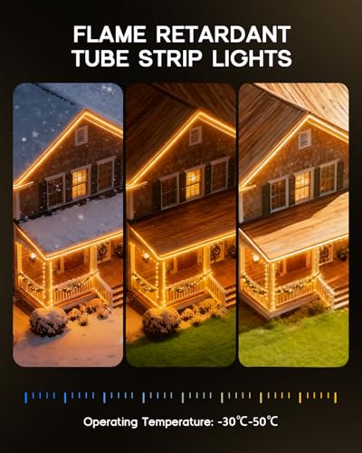 LED Strip Lights 9.8ft 110-120V,Dimmable Silicone Neon Rope Lights,Flexible Outdoor Waterproof Neon Strip Lights for Mirror,Kitchen,Cabinet,DIY Lighting - size: 9.8FT
