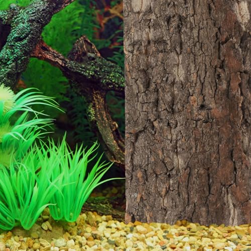Totority 3pcs Bark Backdrop for Reptile Tanks Aquarium Background and Lightweight Terrarium Decoration Creates Comfortable Habitat for Lizard Snake Fish