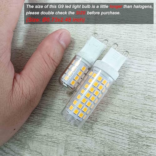 Ziomitus No Flicker G9 Led Bulbs Dimmable Daylight 6000K,Replace 40W 50W 60W Halogen,AC120V Dimmable G9 6W LED Cool White for Chandelier Pendant Ceiling Lamp(5Pack) - color: Daylight White, size: 6 Watts