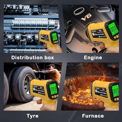 Infrared Thermometer Pyrometer Temperature Gun -58°F to 1796°F, 50:1 Distance Ratio, Laser IR Temp Gun for Cooking, Pizza Oven, Engine, Kilns, Forges, Industry, and Home Repair. - color: -58°F to 1796°F