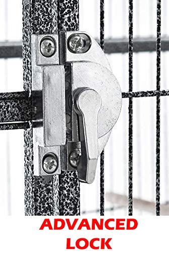64" Extra Large Wrought Iron Chew Proof 4-Levels Ferret Chinchilla Sugar Glider Mice Rat Mouse Hamster Cage Narrow 1/2-Inch Bar Spacing Easy Clean Pull Out Tray with Detachable Rolling Stand - color: Black Vein, size: 32"L x 19"W x 64"H With 1/2" Spacing