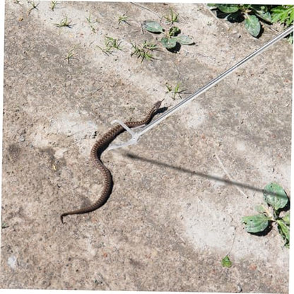 Stainless Steel Snake Catcher Clip Reptile Grabber with Lock Non-Slip Grip for Safe Snake Handling and Secure Capture in Garden and Zoo Use