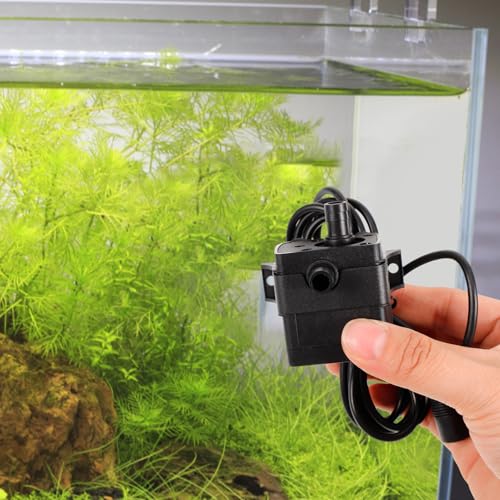 LIOOBO Small Aquarium Pump Fish Pond Pump Mini Fountain Pump Submersible Water Pump for Garden
