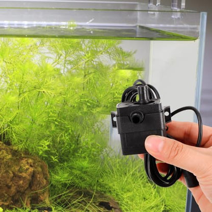 LIOOBO Small Aquarium Pump Fish Pond Pump Mini Fountain Pump Submersible Water Pump for Garden