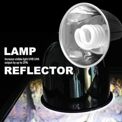 MRREPTILE Reptile Light Fixture, 2-Pack 5.5'' Deep Dome, Reptile Heat Lamp Fixture, Light Dome Fixtures for Reptiles Terrarium Lights