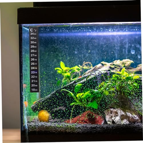 Cabilock 2Pcs Aquarium Thermometer Sticker Easy Stick Thermometer Strip for Fish Tanks Safe Material Temperature Range for Aquariums and Reptiles
