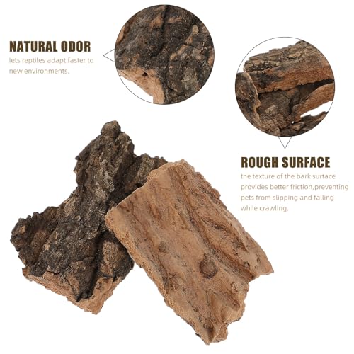 10 Pack Reptile Tree Bark Decor 3.93X3.54In Natural Cork Bark Platforms for Turtle Basking and Lizard Climbing Terrarium Habitat Accessories