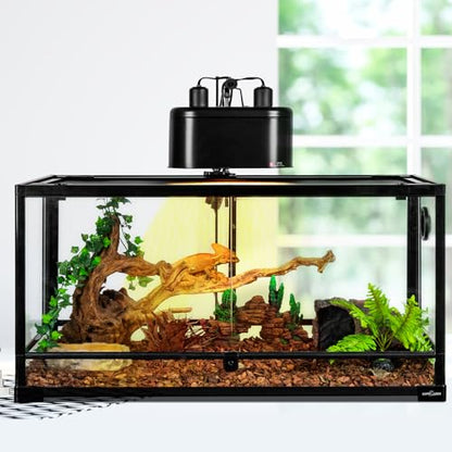 REPTI ZOO 100W Reptile Heat Lamp UVA UVB Reptile Light, Full Spectrum Self-Ballasted Vapor Basking Sunlight Bulb for Reptile and Amphibian Use E26