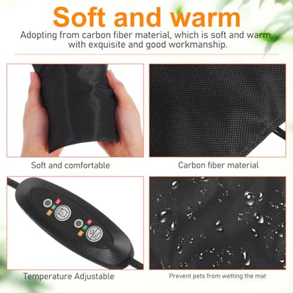 BESPORTBLE USB Heating Pad for Small Pets Hamster Reptile Heat Mat 5.5 Inch Thermal Insulation Mat for Rabbits Birds Chinchillas Winter Warm Cushion