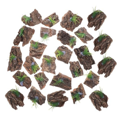 BESPORTBLE 36Pcs Tree Bark for Reptile Terrarium Background - Natural Decorative Bark Pieces for Gecko Chameleon Lizard Enclosure Hideout Climbing Accessory