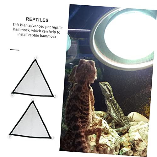POPETPOP 2pcs Reptile Bearded Dragon Bed Hammocks Mesh Pet Lounger Basking Platform for Lizards Geckos Iguanas