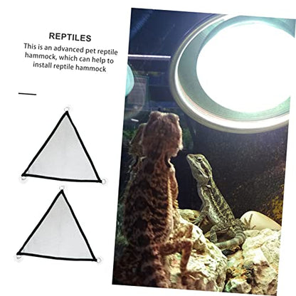 POPETPOP 2pcs Reptile Bearded Dragon Bed Hammocks Mesh Pet Lounger Basking Platform for Lizards Geckos Iguanas