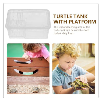 Transparent Portable Reptile Breeding Box with Breathable Holes Clear Insect Enclosure for Lizards Snakes Spiders and Frogs Small Reptile Habitat for Feeding and Observation