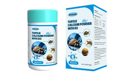 Turtle Calcium Powder with D3 – 80g – High Calcium + Vitamin D3 – Phosphorus-Free – Prevents MBD for Turtles – Dust on Food or Insects