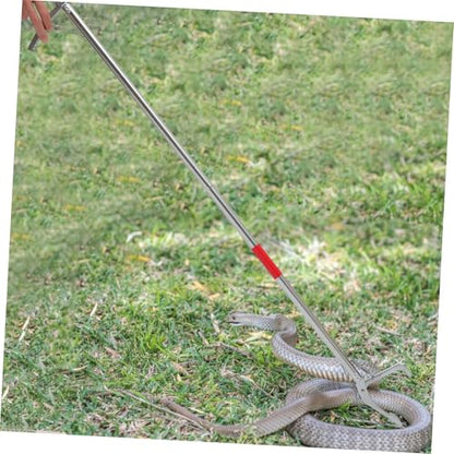Toddmomy 1pc Stainless Steel Snake Catcher Practical Reptile Capture Tool for Safe Handling Folding Design for Easy Storage and Use