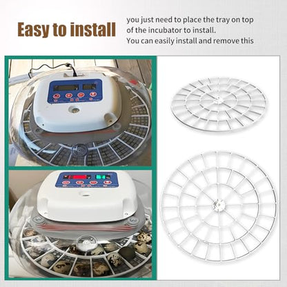 48 Slot Small Egg Turner Trays Compatible with Nurture Right 360 Incubator Turner Tray for Small (Quail/Bird), Egg Rotating Tray -Egg Turning Rack Easy Use